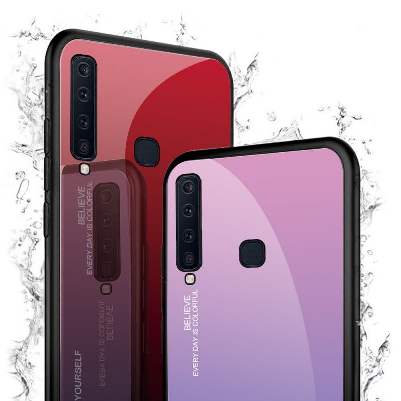 Etui Samsung Galaxy A9 Magenta Czerwony Bądź Sobą Ze Szkła Hartowanego