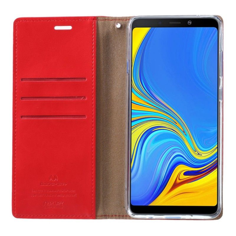 Flip Kotelot Samsung Galaxy A9 Czerwony Etui na Telefon Rtęć Imitująca Skórę