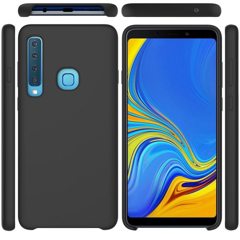 Futerały Samsung Galaxy A9 Biały Czarny Etui na Telefon Płyn Silikonowy