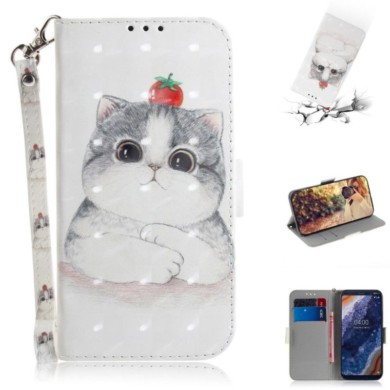 Etui Folio Nokia 9 PureView Pomidor Na Stringach Cat Etui Ochronne