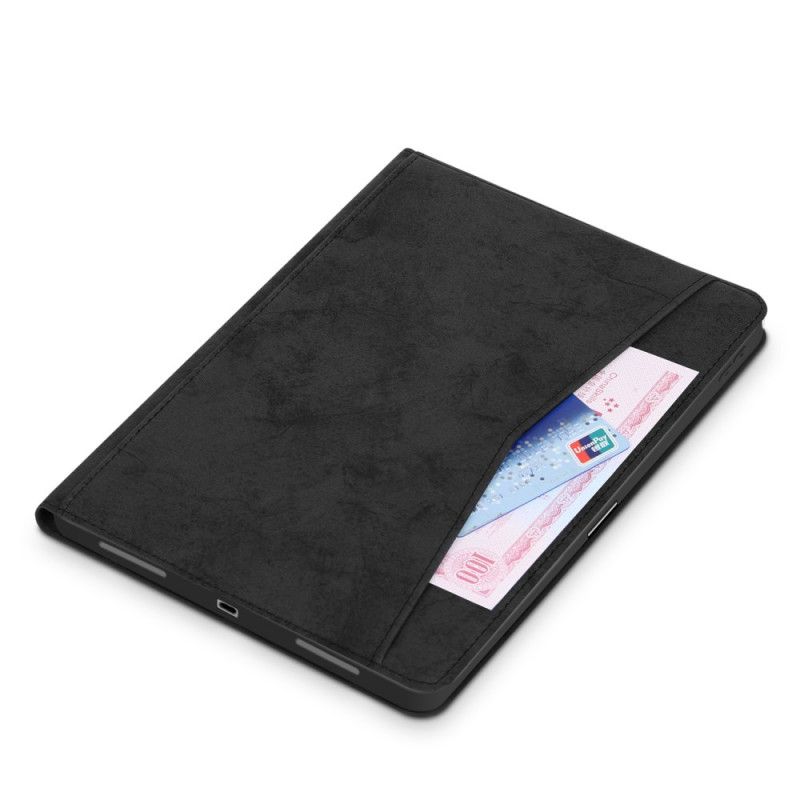 Etui Biznesowe Z Efektem Skóry iPad Air 10.9" (2020) Szary Czarny