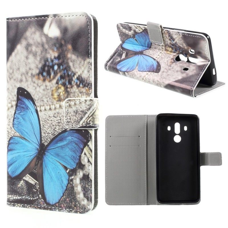 Etui Folio Huawei Mate 10 Pro Niebieski Motyl