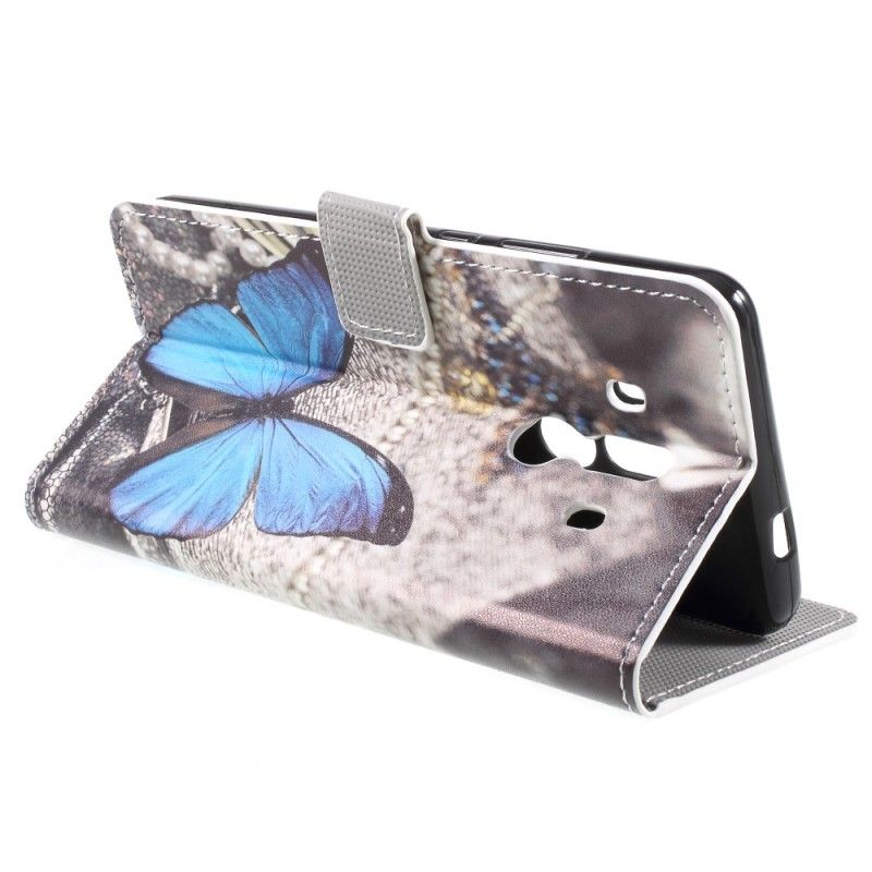 Etui Folio Huawei Mate 10 Pro Niebieski Motyl