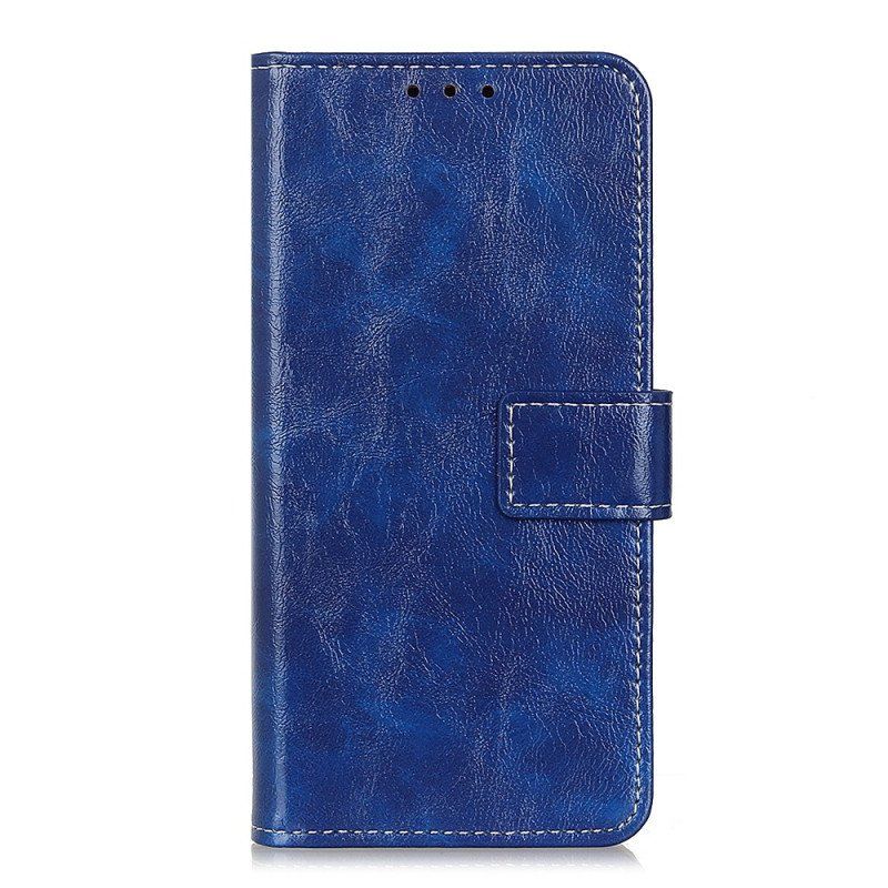 Etui Folio do Xiaomi Redmi Note 12 4G Lakierowana Z Widocznymi Szwami