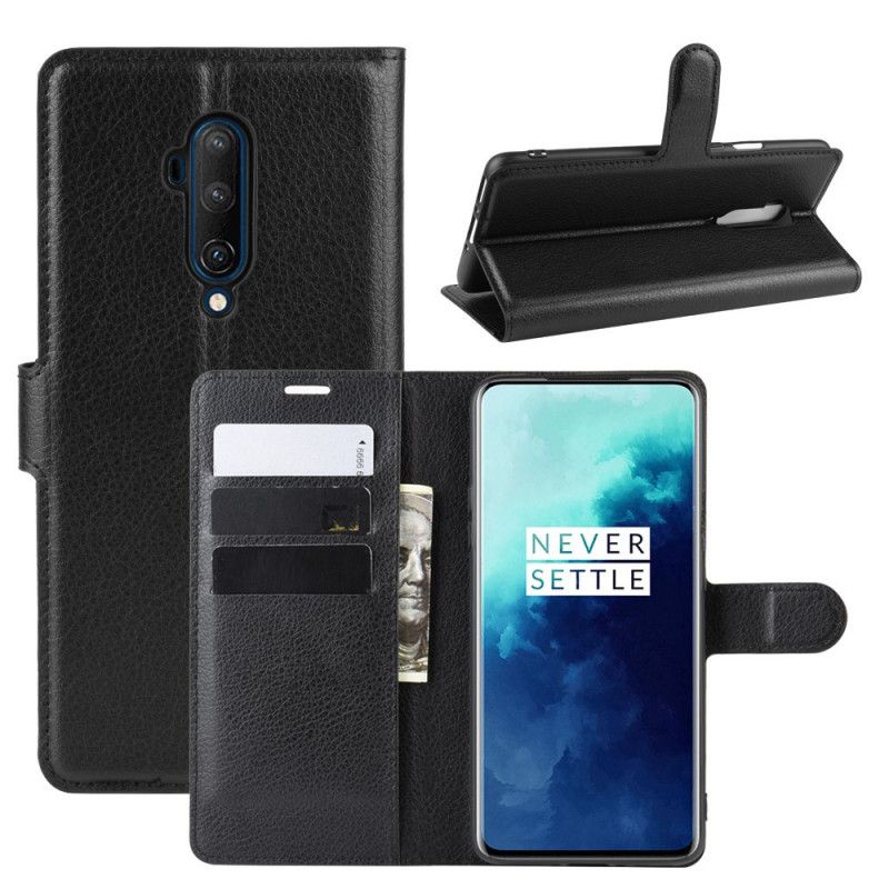 Etui Folio OnePlus 7T Pro Biały Czarny Klasyczny Etui Ochronne