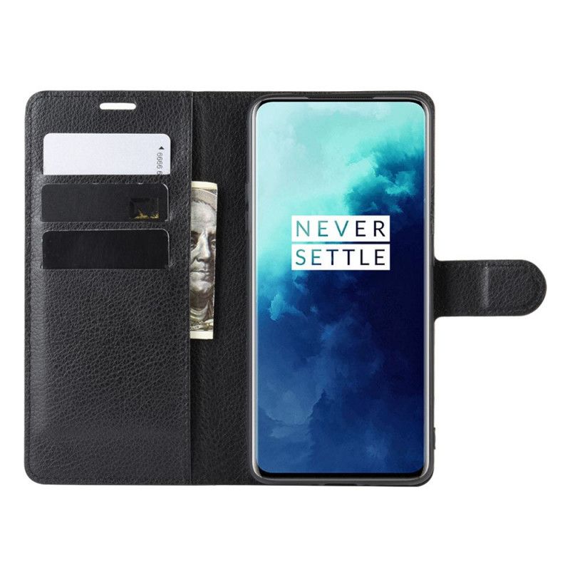 Etui Folio OnePlus 7T Pro Biały Czarny Klasyczny Etui Ochronne