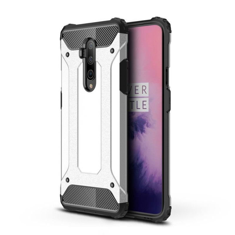 Etui OnePlus 7T Pro Biały Czarny Ocalały Etui Ochronne