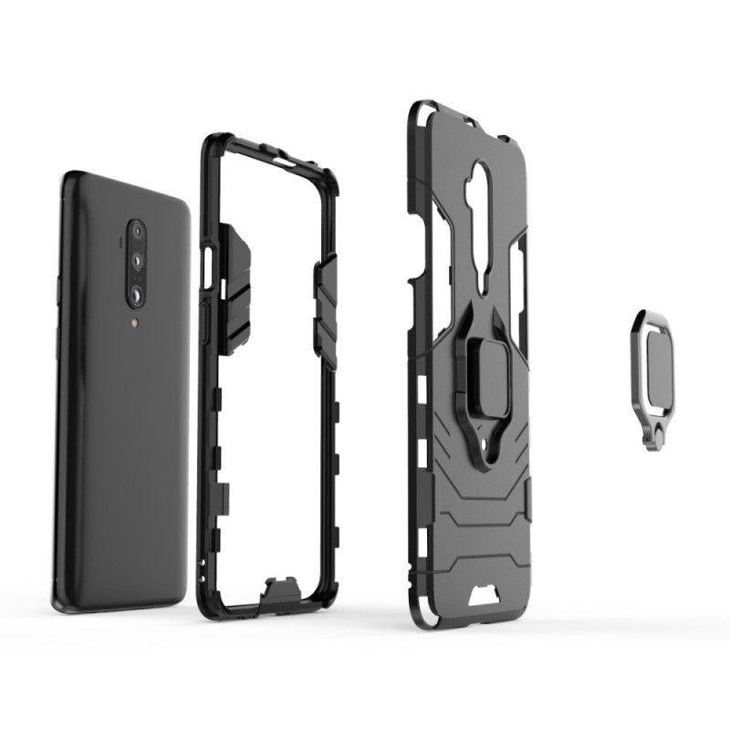 Etui OnePlus 7T Pro Czerwony Czarny Pierścień Oporowy