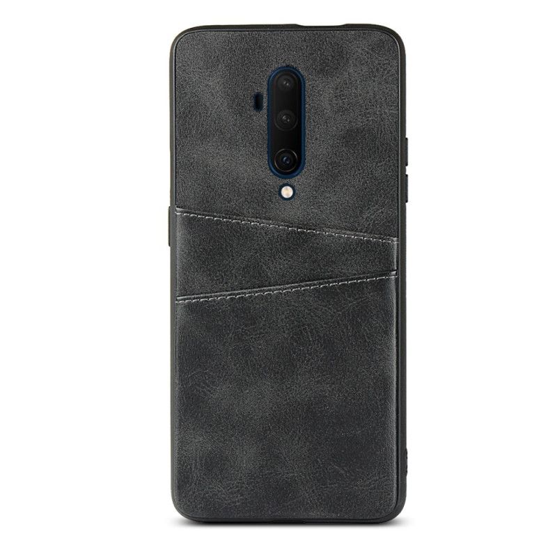 Etui OnePlus 7T Pro Czerwony Czarny Podwójny Uchwyt Na Karty