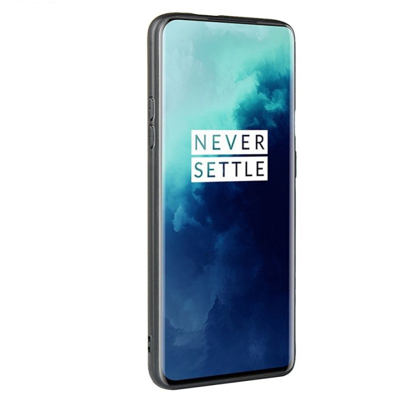 Etui OnePlus 7T Pro Czerwony Czarny Podwójny Uchwyt Na Karty