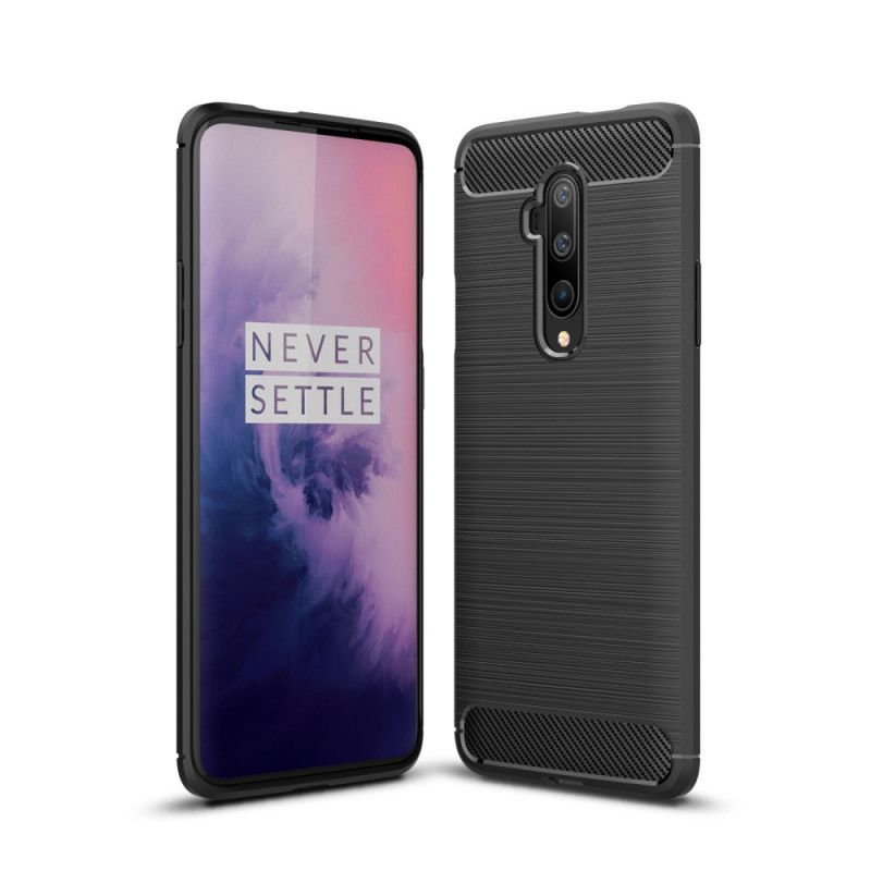 Etui OnePlus 7T Pro Czerwony Czarny Szczotkowane Włókno Węglowe