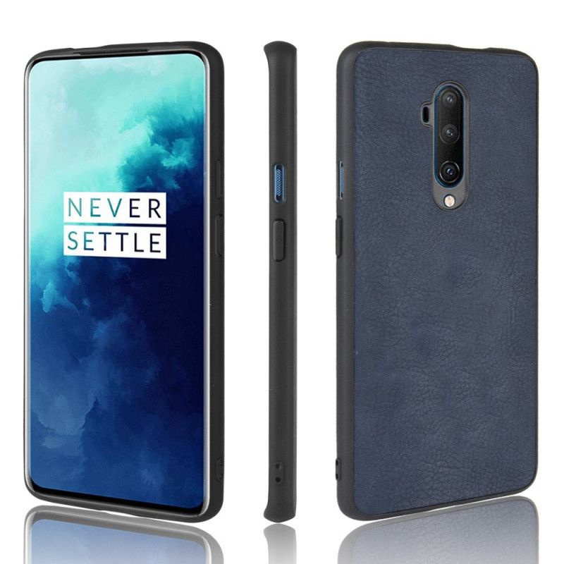 Etui OnePlus 7T Pro Granatowy Czarny Efekt Skóry W Stylu Vintage