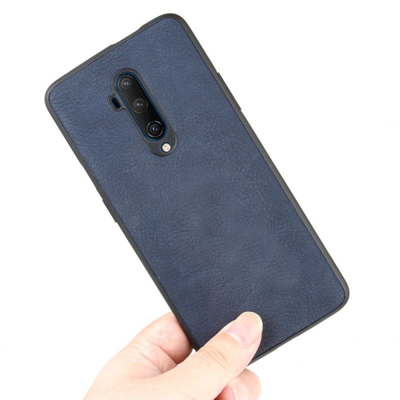 Etui OnePlus 7T Pro Granatowy Czarny Efekt Skóry W Stylu Vintage