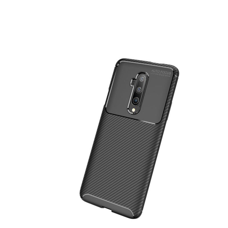 Etui OnePlus 7T Pro Granatowy Czarny Elastyczna Tekstura Włókna Węglowego Etui Ochronne