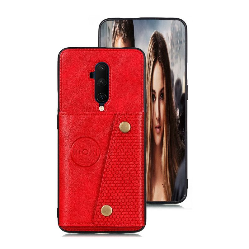 Etui OnePlus 7T Pro Granatowy Czarny Portfel Zatrzaskowy