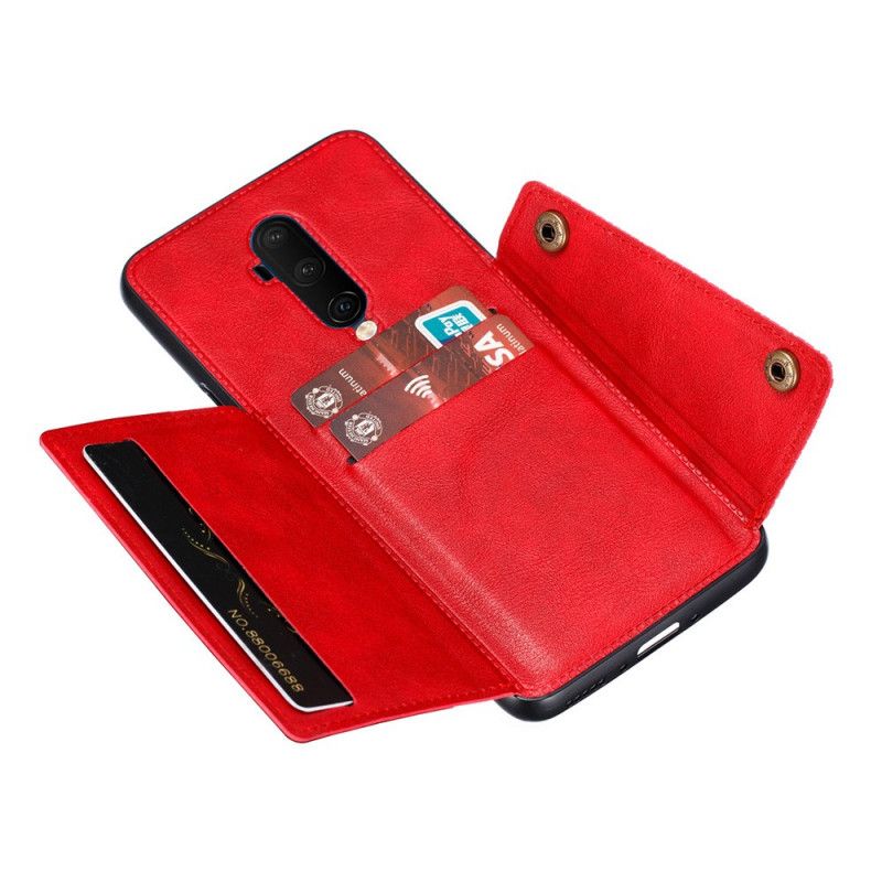 Etui OnePlus 7T Pro Granatowy Czarny Portfel Zatrzaskowy