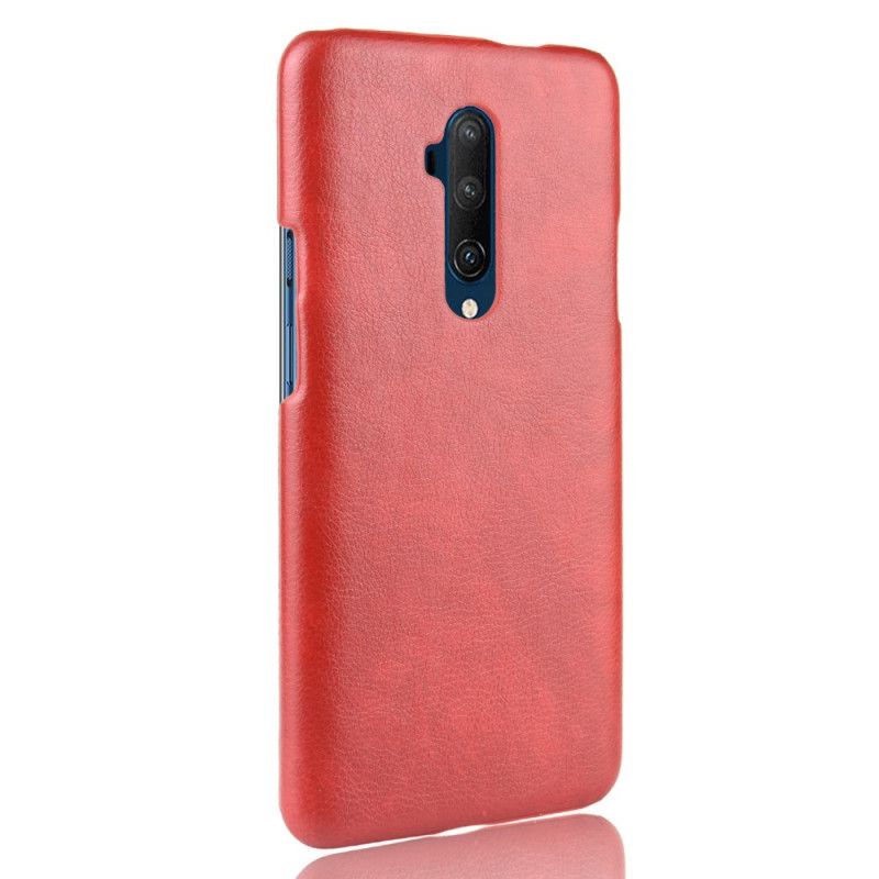 Etui OnePlus 7T Pro Szary Czarny Efekt Skóry Liczi