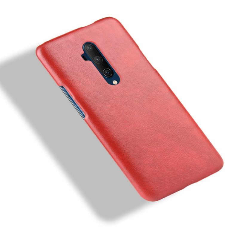 Etui OnePlus 7T Pro Szary Czarny Efekt Skóry Liczi