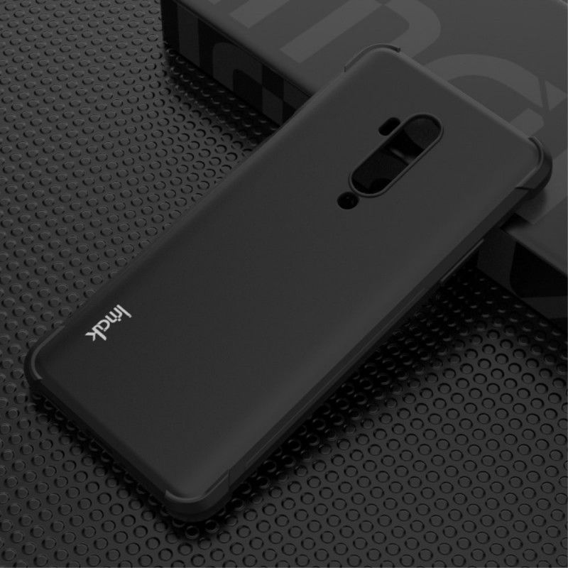 Etui OnePlus 7T Pro Szary Czarny Elastyczny Silikon Z Folią Ekranującą Imak Etui Ochronne