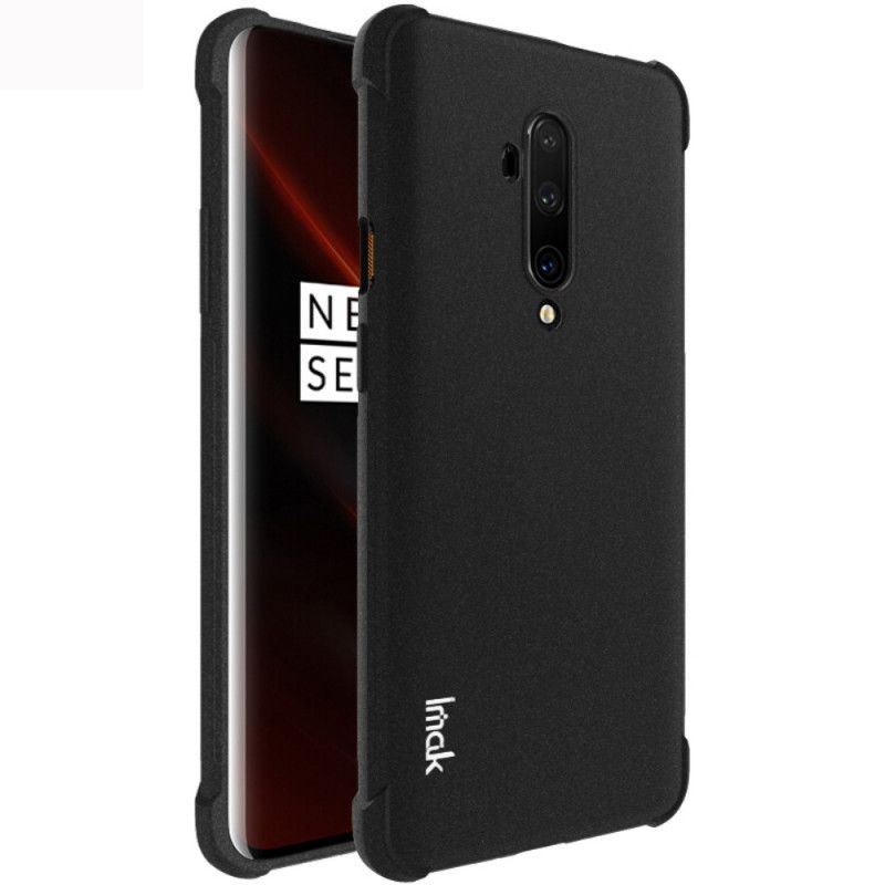 Etui OnePlus 7T Pro Szary Czarny Elastyczny Silikon Z Folią Ekranującą Imak Etui Ochronne