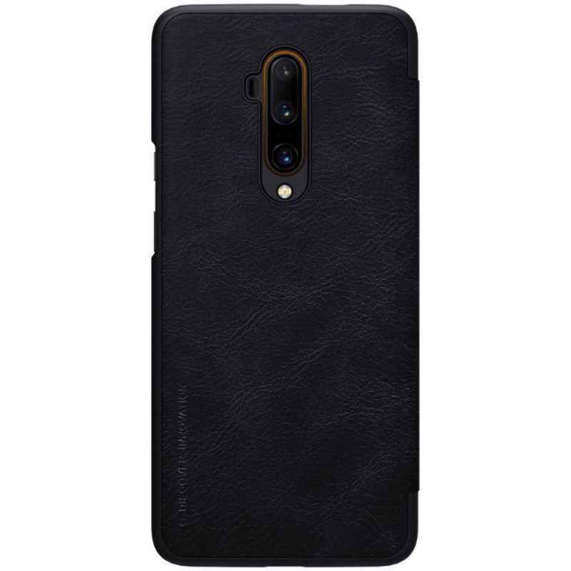 Flip Kotelot OnePlus 7T Pro Brązowy Czerwony Seria Nillkin Qin