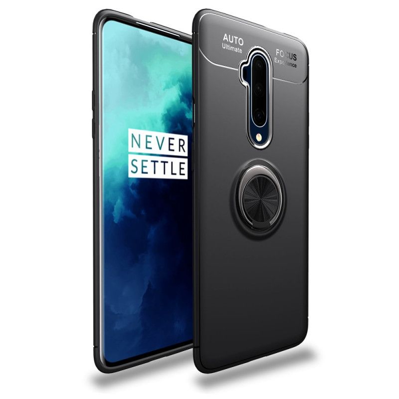 Futerały OnePlus 7T Pro Czerwony Czarny Etui na Telefon Pierścień Obrotowy