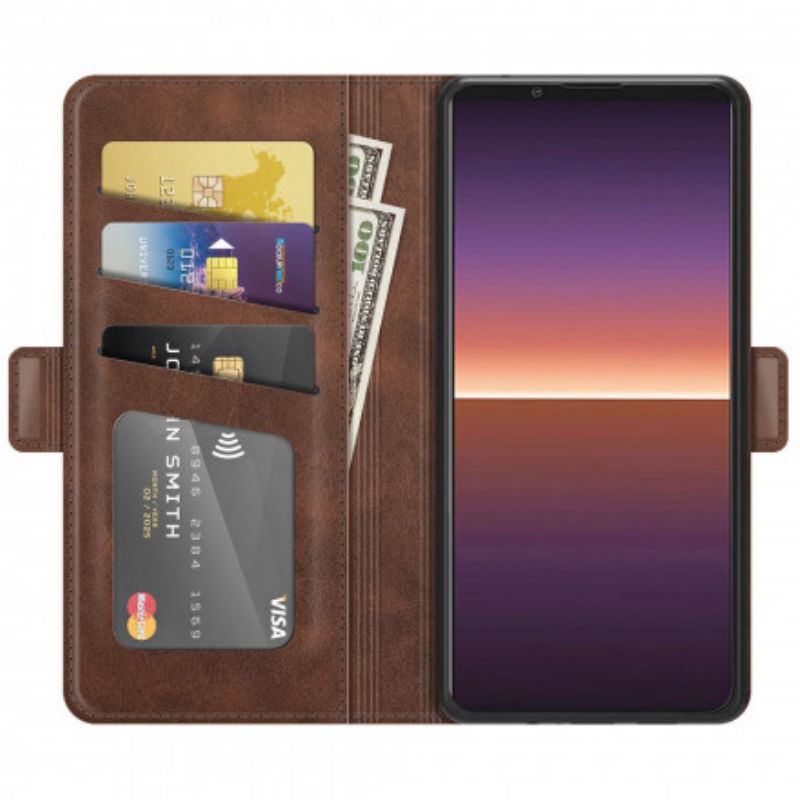 Etui Folio Do Sony Xperia 1 Iii Klasyczna Podwójna Klapa