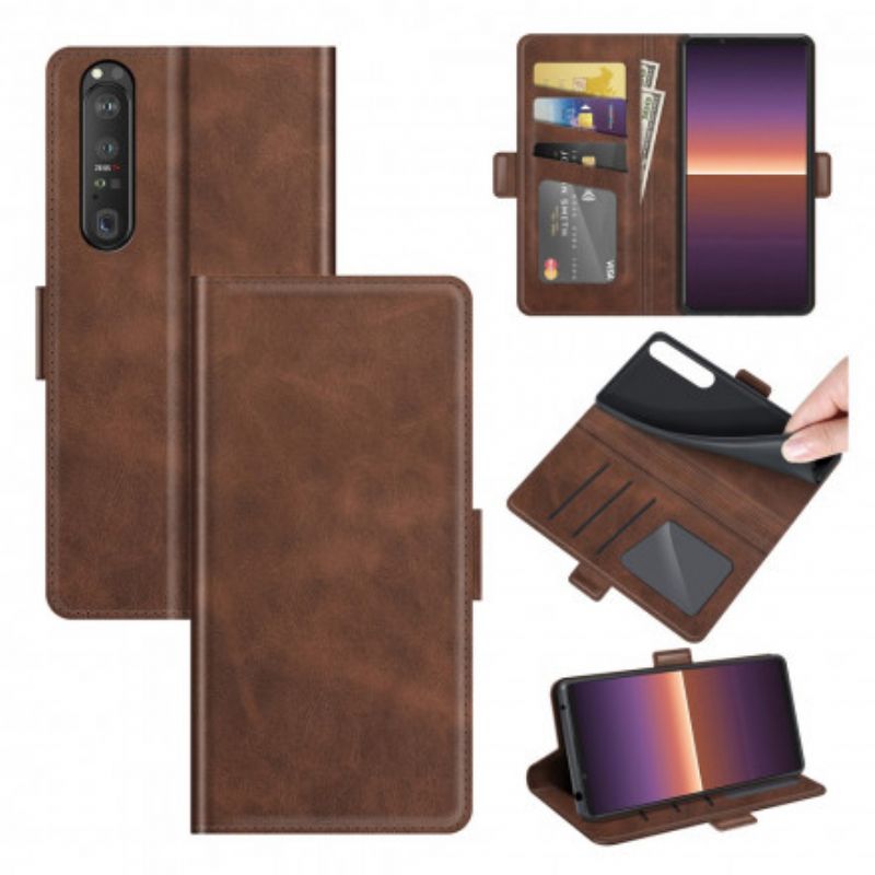 Etui Folio Do Sony Xperia 1 Iii Klasyczna Podwójna Klapa