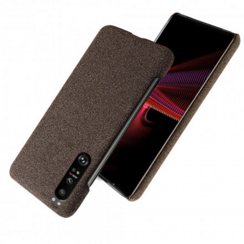 Etui Sony Xperia 1 Iii Tekstura Tkaniny Ksq