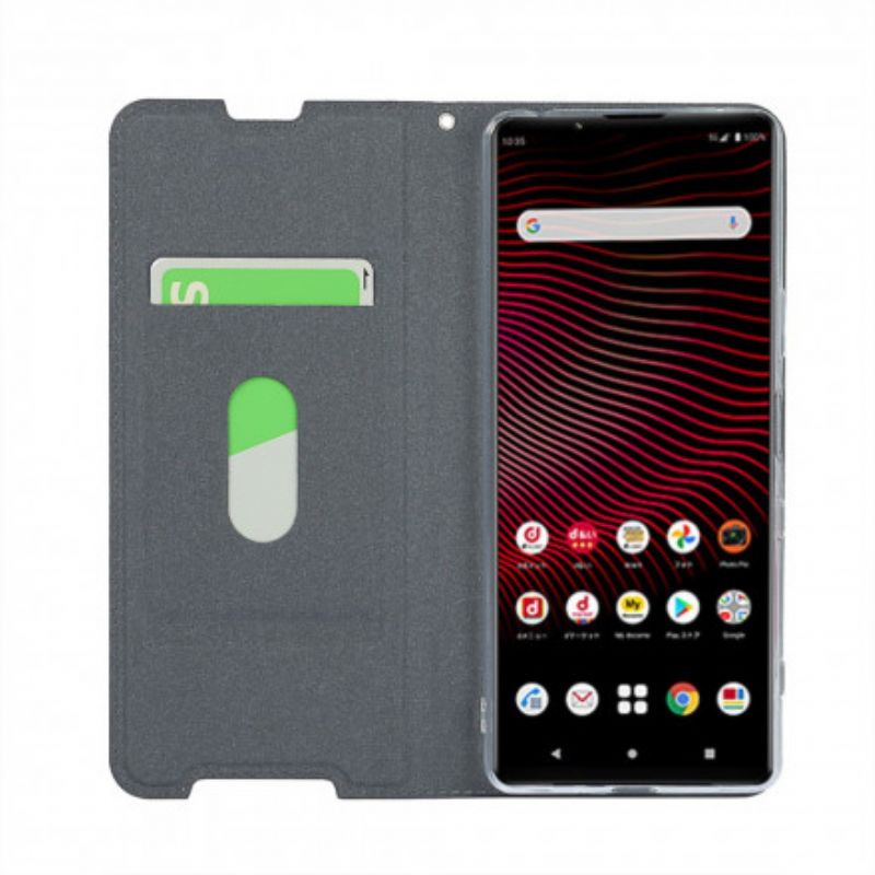 Flip Kotelot Sony Xperia 1 Iii Pasek Ze Sztucznej Skóry Etui Ochronne