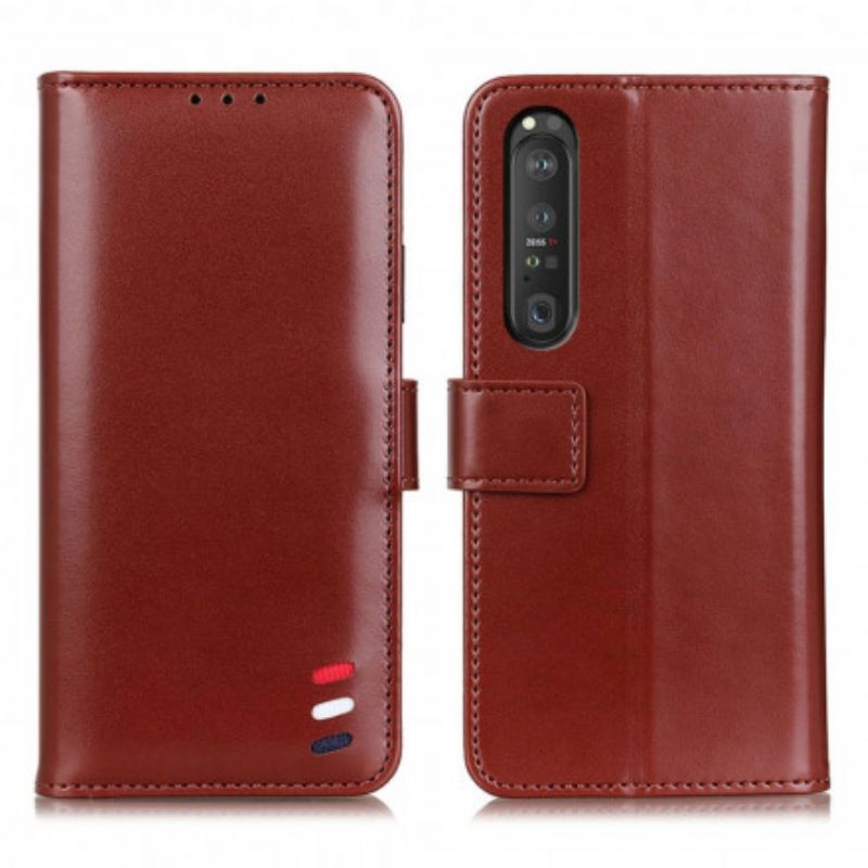 Obudowa Sony Xperia 1 Iii Etui Na Telefon Trójkolorowy Efekt Skóry