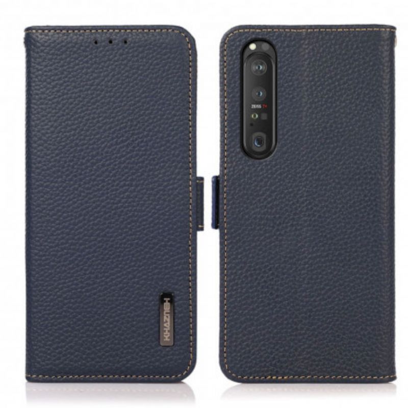 Pokrowce Sony Xperia 1 Iii Litchi Leather Khazneh Rfid