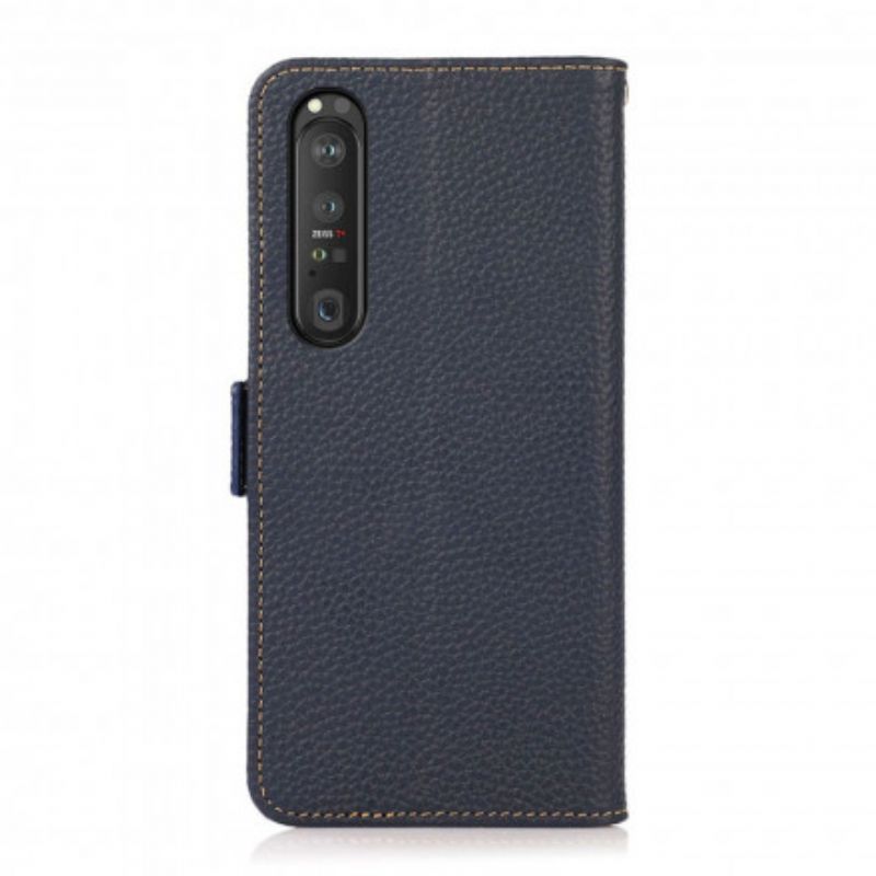 Pokrowce Sony Xperia 1 Iii Litchi Leather Khazneh Rfid