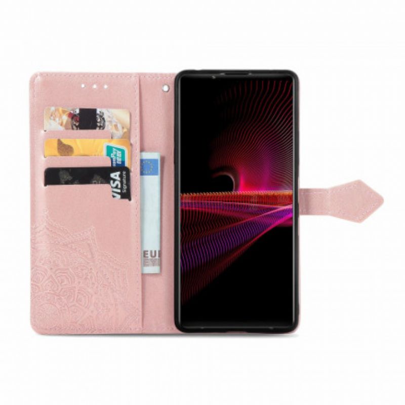 Skórzany Futerał Sony Xperia 1 Iii Etui Na Telefon Mandala Średniowiecze