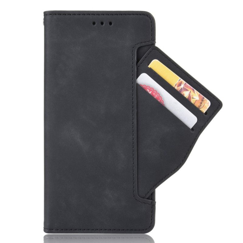 Etui Folio Xiaomi Redmi Note 9 5G / Note 9T 5G Czerwony Czarny Multikarty