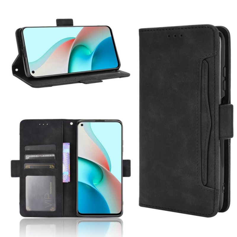 Etui Folio Xiaomi Redmi Note 9 5G / Note 9T 5G Czerwony Czarny Multikarty