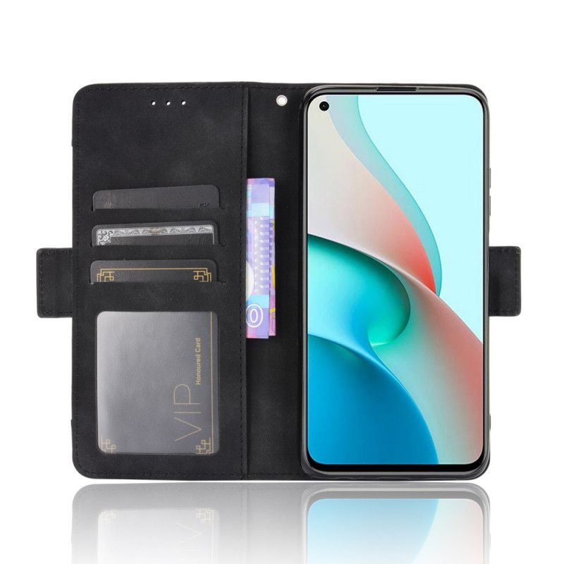 Etui Folio Xiaomi Redmi Note 9 5G / Note 9T 5G Czerwony Czarny Multikarty