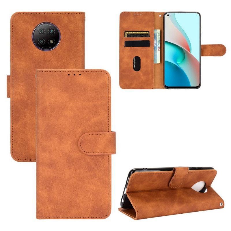 Etui Folio Xiaomi Redmi Note 9 5G / Note 9T 5G Magenta Czarny Dotyk Skóry Etui Ochronne