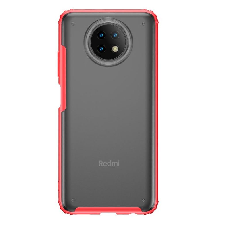 Etui Xiaomi Redmi Note 9 5G / Note 9T 5G Czerwony Czarny Matowa Zbroja