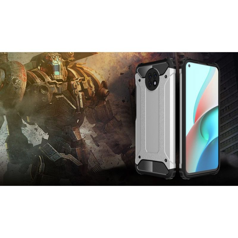 Etui Xiaomi Redmi Note 9 5G / Note 9T 5G Czerwony Czarny Ocalały