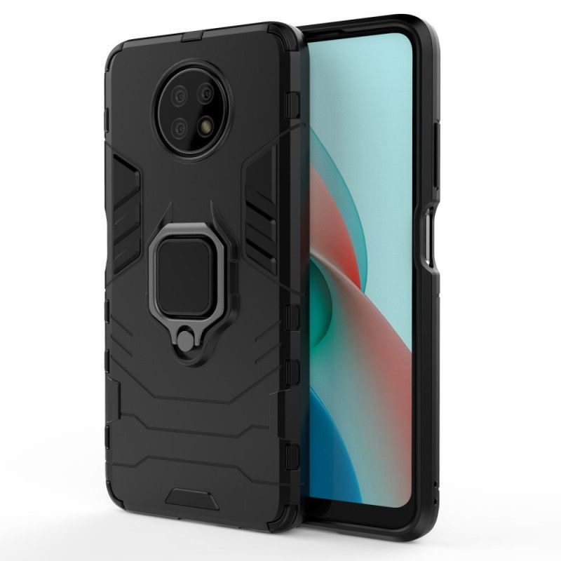 Etui Xiaomi Redmi Note 9 5G / Note 9T 5G Czerwony Czarny Pierścień Oporowy