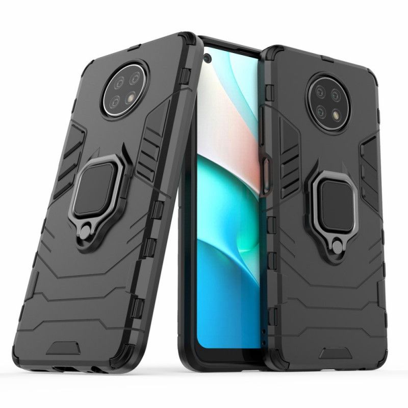 Etui Xiaomi Redmi Note 9 5G / Note 9T 5G Czerwony Czarny Pierścień Oporowy