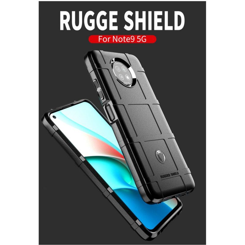 Etui Xiaomi Redmi Note 9 5G / Note 9T 5G Szary Czarny Wytrzymała Tarcza