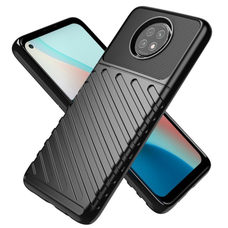 Etui Xiaomi Redmi Note 9 5G / Note 9T 5G Zielony Czarny Seria Grzmotów