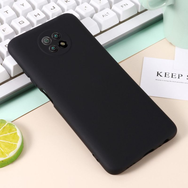 Futerały Xiaomi Redmi Note 9 5G / Note 9T 5G Czerwony Czarny Etui na Telefon Płynny Silikon I Pasek