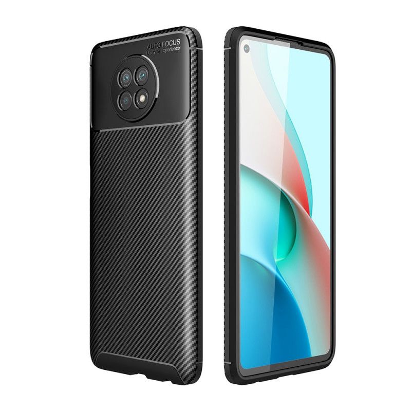 Futerały Xiaomi Redmi Note 9 5G / Note 9T 5G Granatowy Czarny Elastyczne Włókno Węglowe