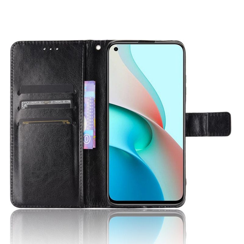 Obudowa Xiaomi Redmi Note 9 5G / Note 9T 5G Czerwony Czarny Efektowna Sztuczna Skóra