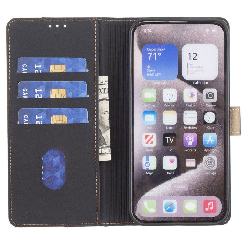 Etui Folio Do Google Pixel 9 Bicolor Technologia Blokowania Rfid Binfen Color