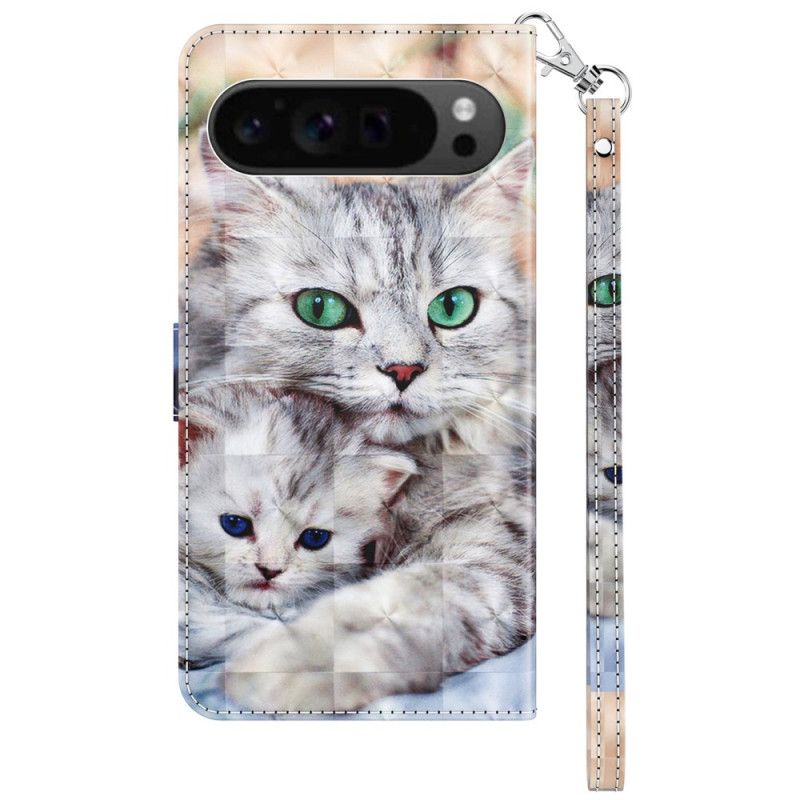 Etui Folio Do Google Pixel 9 Dwa Koty W Stringach