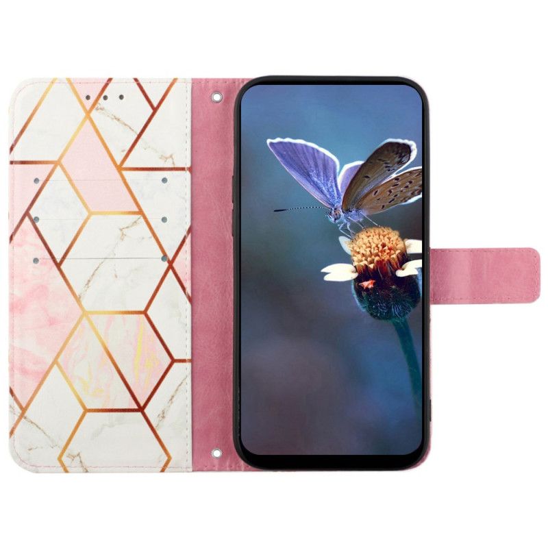 Etui Folio Do Google Pixel 9 Marmurowy Pasek Na Ramię